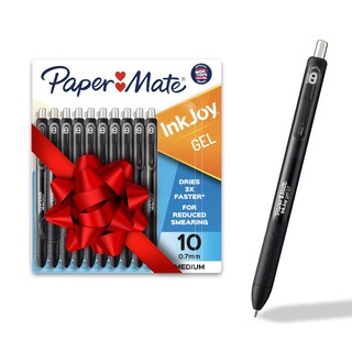 Foto 1 | Foto 1 | Bolígrafos De Gel Paper Mate Inkjoy Negros Punta Mediana 0 7 Mm 10 Unidades - Venta Internacional.