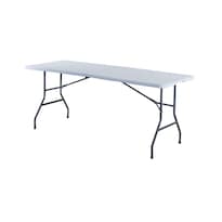 Mesa Plegable Blanca 180 Cm Tipo Portafolio Loomber