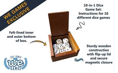 Foto 3 | Foto 3 | Caja De Dados De Madera Con 8 Dados De Madera Para Juegos - Venta Internacional.