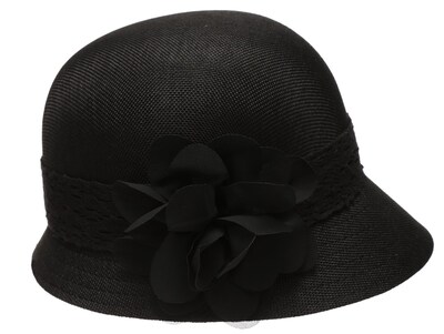 Foto 2 | Foto 2 | Gorro Cloche Epoch Gatsby De Lino Con Banda De Encaje Y Flor Negro - Venta Internacional.
