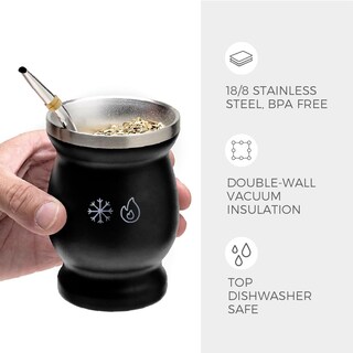 Foto 4 | Foto 4 | Set De Yerba Mate Balibetov Acero Inoxidable Doble Pared Negro - Venta Internacional.