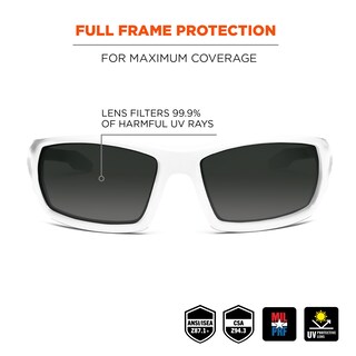 Foto 2 | Foto 2 | Gafas De Sol De Seguridad Ergodyne Skullerz Odin Blancas Con Lentes Ahumadas - Venta Internacional.