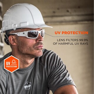 Foto 3 | Foto 3 | Gafas De Sol De Seguridad Ergodyne Skullerz Odin Blancas Con Lentes Ahumadas - Venta Internacional.