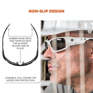 Foto 4 | Foto 4 | Gafas De Sol De Seguridad Ergodyne Skullerz Odin Blancas Con Lentes Ahumadas - Venta Internacional.