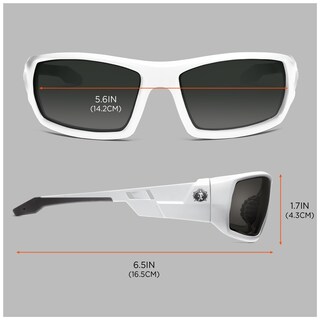 Foto 7 | Foto 7 | Gafas De Sol De Seguridad Ergodyne Skullerz Odin Blancas Con Lentes Ahumadas - Venta Internacional.