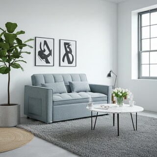 Foto 5 | Foto 5 | Sofá Cama Azul 2 En 1 Ilios Innova Diseño Moderno Multifuncional Con Ruedas Bolsillos Laterales Y Cojines