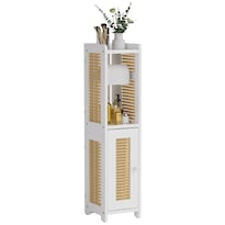 Gabinete Porta Papel Higiénico Amazerbath Bamboo Blanco - Venta Internacional.