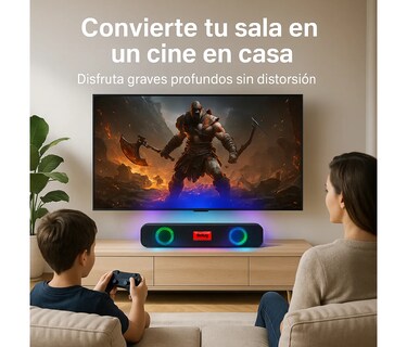 Foto 3 | Foto 3 | Barra De Sonido Belug Para Pc Tv Bocinas Inalámbrica Bluetooth Rgb Negro