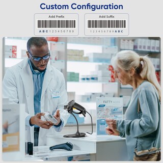 Foto 6 | Foto 6 | Escáner De Códigos De Barras Eyoyo Manual 2d Con Soporte Flexible Y Cable Usb - Venta Internacional.