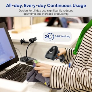 Foto 7 | Foto 7 | Escáner De Códigos De Barras Eyoyo Manual 2d Con Soporte Flexible Y Cable Usb - Venta Internacional.