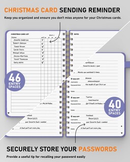 Foto 5 | Foto 5 | Agenda Telefónica Wemate Con Pestañas Alfabéticas En Espiral Cuero Púrpura - Venta Internacional.