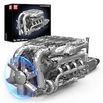 Kit De Construcción Motor V8 Twin Turbo Mould King Con Batería 2899 Piezas - Venta Internacional.