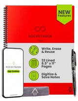 Cuaderno Rocketbook New Core Reutilizable En Espiral Rojo Letter - Venta Internacional.