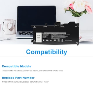 Foto 3 | Foto 3 | Batería Para Laptop Futurebatt 1fkcc 7.6v 38wh Para Dell Latitude 7200 7210 - Venta Internacional.