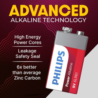 Foto 3 | Foto 3 | Batería Philips Power Alcalina 9v Paquete De 24 Con Hasta 5 Años De Duración - Venta Internacional.