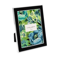 Portarretrato Laura Ashley Esmalte Negro 4x6'' Metal Plateado - Venta Internacional.