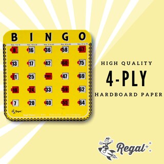 Foto 4 | Foto 4 | Cartones De Bingo Regal En Paquete De 8 Con Ventanas Deslizantes Color Amarillo - Venta Internacional.