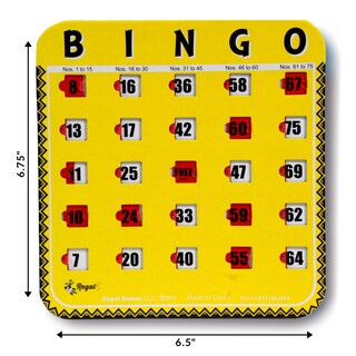 Foto 5 | Foto 5 | Cartones De Bingo Regal En Paquete De 8 Con Ventanas Deslizantes Color Amarillo - Venta Internacional.