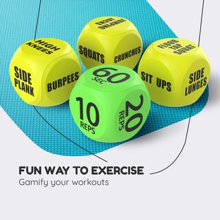 Foto 3 | Foto 3 | Dados De Ejercicio Skywin Fun Workout Para Entrenamiento Individual O Grupal Foam Fitness - Venta Internacional.