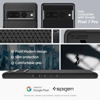 Foto 2 | Foto 2 | Funda Spigen Liquid Air Para Google Pixel 7 Pro (2022) Color Negro - Venta Internacional.