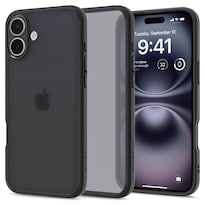 Funda Spigen Ultra Hybrid Para Iphone 16 - Negro Escarchado - Venta Internacional.
