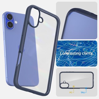 Foto 4 | Foto 4 | Funda Spigen Ultra Hybrid Para Iphone 16 - Azul Marino - Venta Internacional.