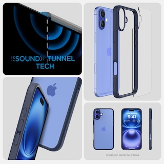Foto 7 | Foto 7 | Funda Spigen Ultra Hybrid Para Iphone 16 - Azul Marino - Venta Internacional.