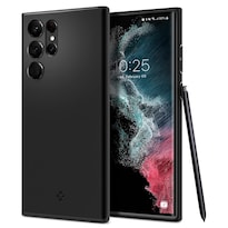 Funda Spigen Thin Fit Para Samsung Galaxy S22 Ultra Color Negro - Venta Internacional.