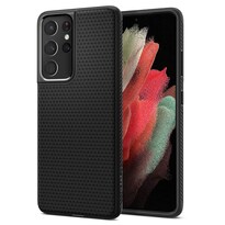 Funda Spigen Liquid Air Para El Galaxy S21 Ultra 5g Color Negro Mate - Venta Internacional.