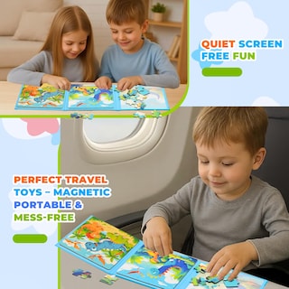 Foto 5 | Foto 5 | Rompecabezas Magnéticos De Dinosaurios Para Niños De 3 A 5 Años Con Bolsa De Almacenamiento Mingkids - Venta Internacional.