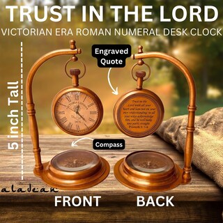 Foto 3 | Foto 3 | Brújula Decorativa De Mesa Aladean Vintage De Latón Con Base - Venta Internacional.