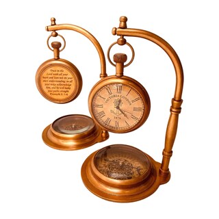 Foto 6 | Foto 6 | Brújula Decorativa De Mesa Aladean Vintage De Latón Con Base - Venta Internacional.