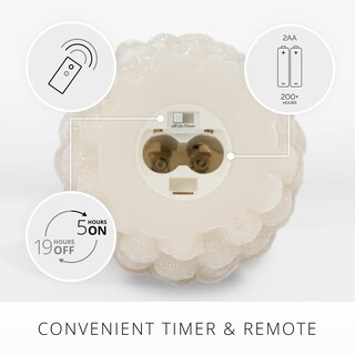 Foto 3 | Foto 3 | Vela Sin Llama Luminara Piña Blanca Cisne Con Brillantina 12x15 Cm - Venta Internacional.