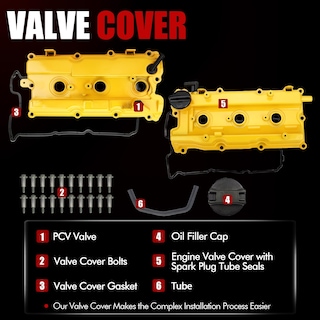 Foto 3 | Foto 3 | Kit De Tapa De Válvulas Mitzone De Aluminio Amarillo Para Nissan Vq35de - Venta Internacional.