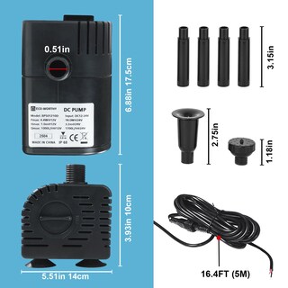 Foto 7 | Foto 7 | Bomba Para Fuente De Agua Eco-worthy Sin Escobillas Solar 12v-24v 449 Gph - Venta Internacional.