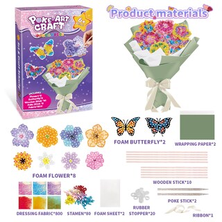 Foto 3 | Foto 3 | Kit De Manualidades Britik Poke Art Ramo De Flores Para Niños 8-12 - Venta Internacional.