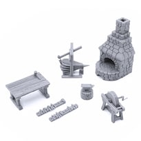 Set Terrain Endertoys Smithy Tools Dnd Dungeons Dragons 28 Mm - Venta Internacional.