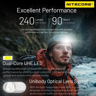 Foto 2 | Foto 2 | Linterna Frontal Nitecore Ha11 Ultra Ligera De 240 Lúmenes Con Batería Aa - Venta Internacional.