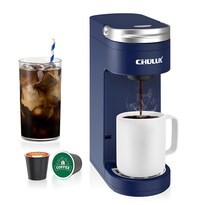 Cafetera Chulux Slim Single Serve Para Cápsulas K De 180 A 360 Ml Color Azul Marino - Venta Internacional.