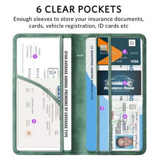 Foto 2 | Foto 2 | Portadocumentos De Registro E Seguro Para Vehículo Cobak Para La Guantería - Venta Internacional.