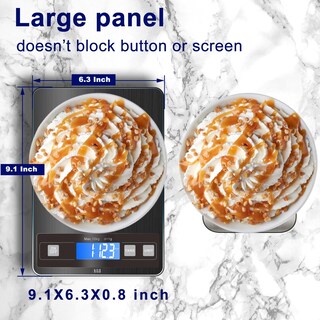 Foto 2 | Foto 2 | Báscula De Cocina Digital Hito Para Alimentos 15 Kg Recargable Negra - Venta Internacional.