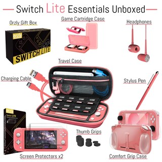 Foto 3 | Foto 3 | Kit De Accesorios Orzly Para Nintendo Switch Lite Con Funda Y Más - Venta Internacional.