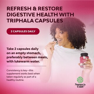 Foto 3 | Foto 3 | Cápsulas Digestivas Triphala De Nature's Craft - Suministro Para 1 Mes - Venta Internacional.