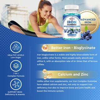 Foto 4 | Foto 4 | Gomitas De Hierro Revinutra Con Calcio Zinc Folato Y Vitaminas - Venta Internacional.