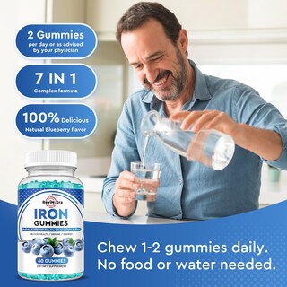 Foto 6 | Foto 6 | Gomitas De Hierro Revinutra Con Calcio Zinc Folato Y Vitaminas - Venta Internacional.