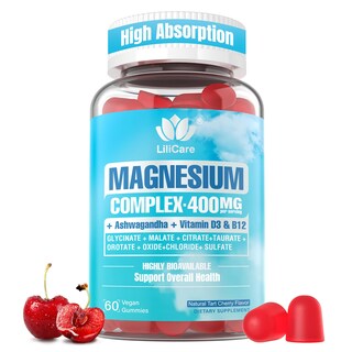 Foto 1 | Foto 1 | Gomitas Complejas De Magnesio Lilicare 400 Mg Con Ashwagandha D3 Y B12 - Venta Internacional.