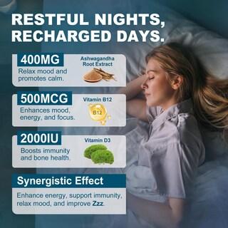 Foto 4 | Foto 4 | Gomitas Complejas De Magnesio Lilicare 400 Mg Con Ashwagandha D3 Y B12 - Venta Internacional.