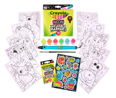 Foto 4 | Foto 4 | Art Case Crayola Neon Con Pintura De Neón Rotuladores Y Crayones Más De 50 Unidades - Venta Internacional.