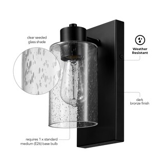 Foto 5 | Foto 5 | Aplique De Pared Para Exterior Globe Electric 60000129 Bronce Oscuro - Venta Internacional.