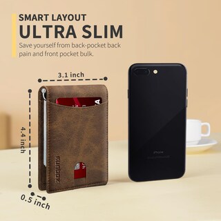 Foto 3 | Foto 3 | Billetera Runbox Clip Delgado Para Dinero Con Bloqueo Rfid Y Soporte Para 11 Tarjetas - Venta Internacional.